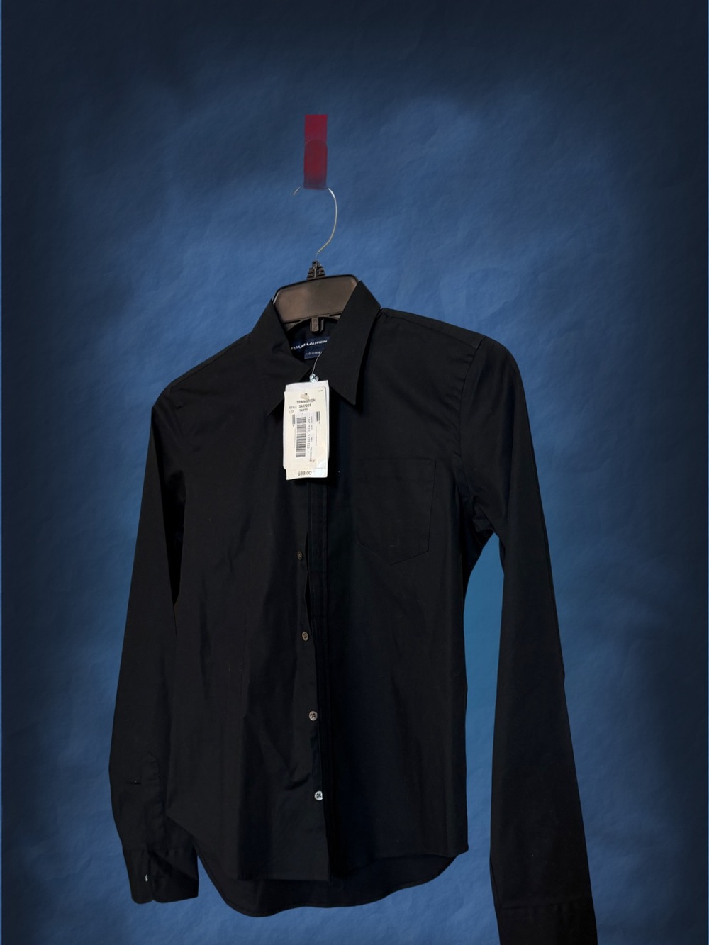 Polo Ralph Lauren Boys  Black Collared Button-Up Long Sleeve Shirt Size 4 NWT